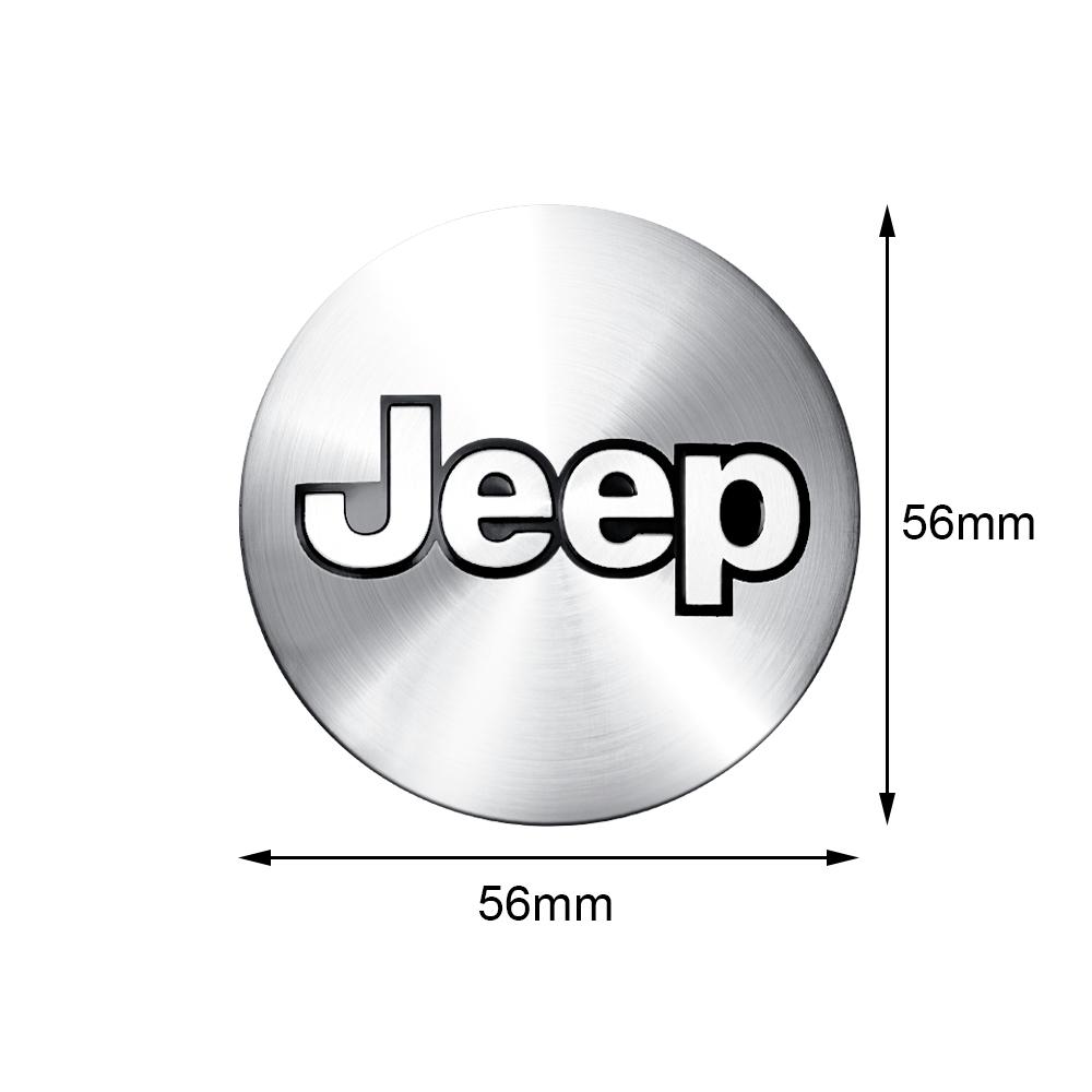 4pcs 56mm Auto Wheel Center Hub Caps Decal Cover Rim Sticker Badge Decoration For Jeep Renegade Grand Cherokee Wrangler Compass