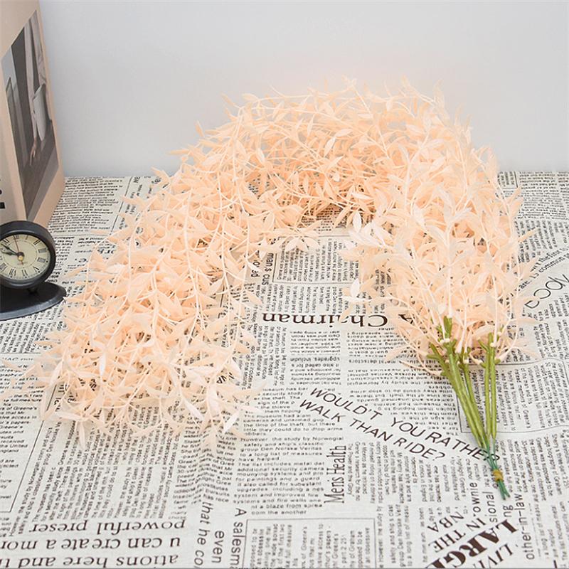 104 см зеленые искусственные листья растения виноградная лоза свадьба вечеринка домашний сад забор украшение ротанг настенный плетеный плющ