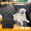Dog Seat Extender Black Oxford Cloth Dog Car Seat Cover Large Car Bed Mattress Hard Bottom Dog Hammock Travel Dog Car Bed For