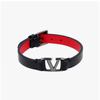 Valentino V Logo Leather Bracelet 8y2j0m67 Tcz 0sm