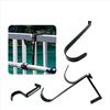 2Pcs Metal Pool Pole Hanger Double Hook Fence Hooks No Drill Pool Pole Fixing Hooks  Swimming Pool