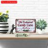 Mfoever  pc Vintage Candy Cane Factory Metal Tin Sign  Waterproof and Dustproof Iron Wall Art Engraved Christmas Theme Hanging Decor for Home Bar Cafe