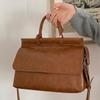 Retro Briefcase New Style Work Female Commuter Bag Large-capacity Texture Handbag Messenger Bag Messenger Bag