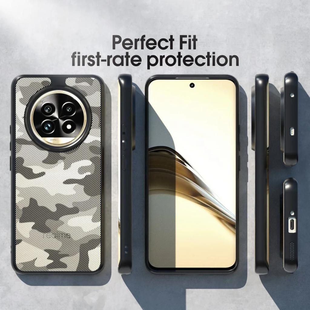 (Comes with wrist strap)IBMRS for Realme 13 Pro+ 5g Case,camo Clear transparent phone protection shell