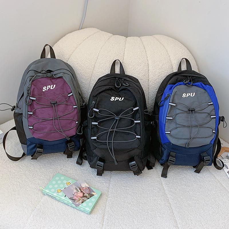 Casual Large Capacity Student Backpack With Breathable Straps For School Use