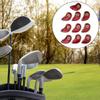 10Pcs Set High Quality PU Golf Iron Head Cover Headcover Club Protector Protective Casered