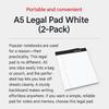Classic A5 White Legal Pad - 2 Pack