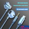 3.5mm/Type C Digital Decoding Earphone Wired In-ear Headphones Gaming Earbuds Metal HiFi Bass Stereo Music Sport Universal Wired Headset with Mic