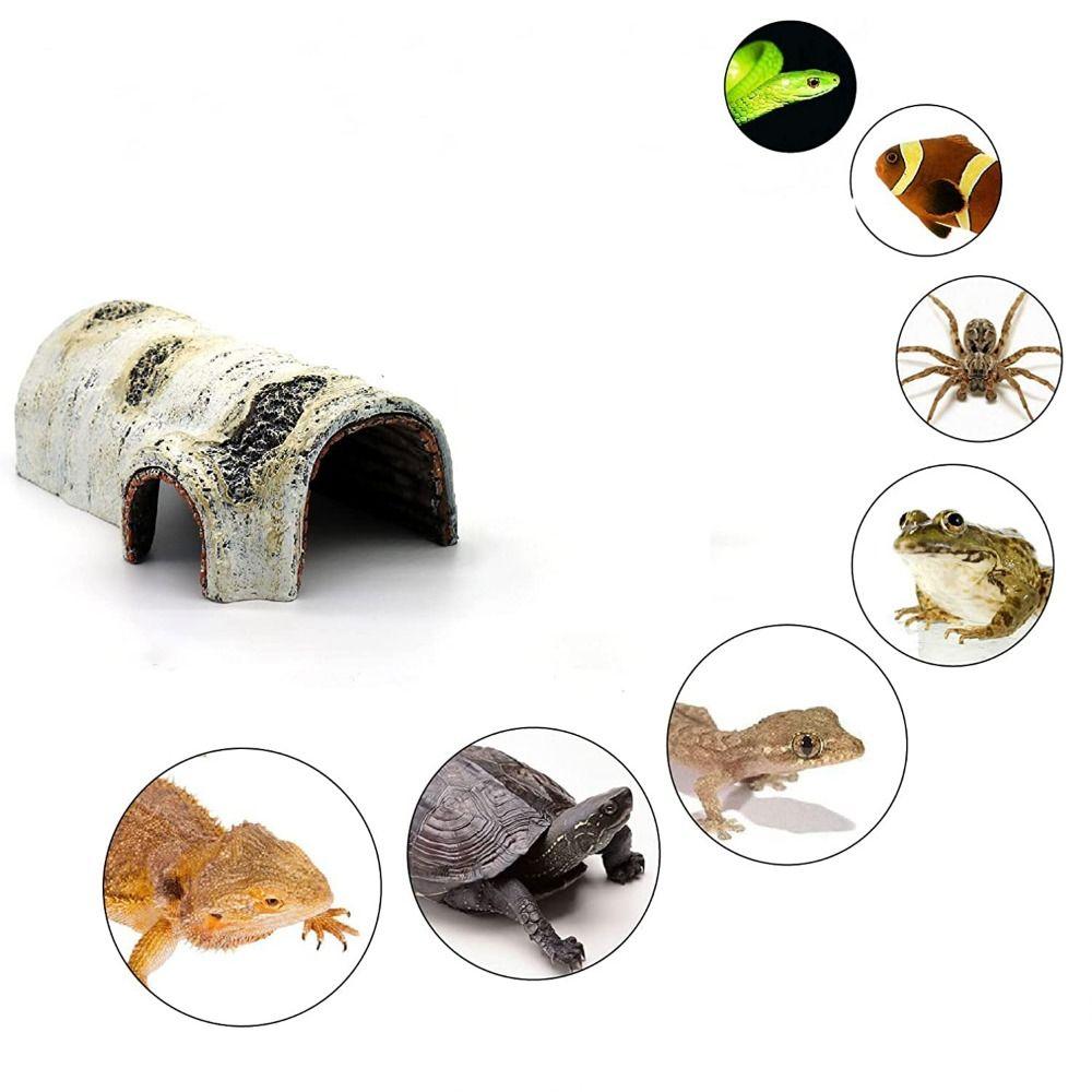 Amphibians Creative Hollow Lizard Hideout Caves Tortoise Hideout Small Reptile Caves Trunk Habitats