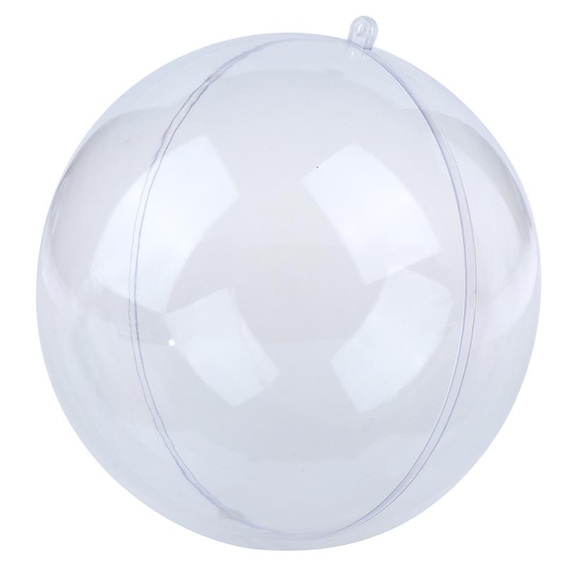 Plastic Round Ball Christmas Clear Bauble Ornament Gift Present Xmas Tree New