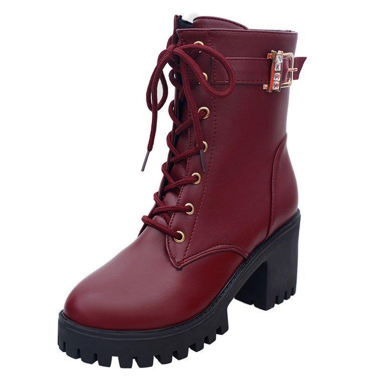 Высококачественные женские ботинки из спилковой кожи Dr Boots Shoes High Top Motorcycle Shoes Autumn Winter Woman Snow Boots 2019