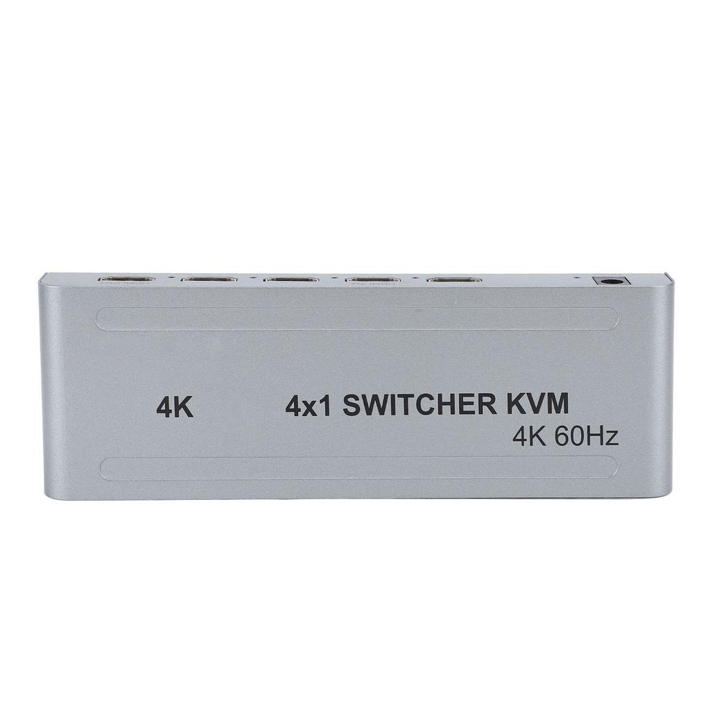 HD Мультимедийный KVM-переключатель 4K 60 Гц 4 в 1 выход Multi Viewer Бесшовный коммутатор с инфракрасным пультом дистанционного управления