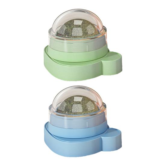 Игрушка-шарик с кошачьей мятой для кошек, вращающийся на 360 градусов шарик с кошачьей мятой, безопасная жевательная игрушка для котят для кошек, лизание, здоровье зубов, способствует активной игре