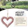 Bling Heart Car Hanging Accessories, Crystal Rhinestone Rearview Mirror Hanging Ornaments, Cute Diamond Rear View Mirror Charm Pendant Ornaments,