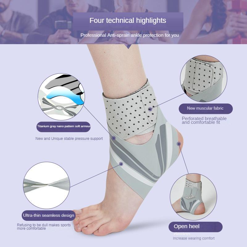 Спортивный бандаж на лодыжку Ультратонкий женский анти-растяжение стопы Фиксированная реабилитационная лодыжка Тонкая лодыжка вывихнутый сустав Баскетбольный бег для мужчин