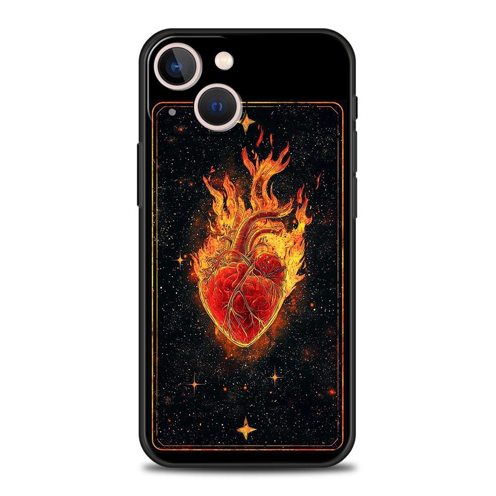 Чехол для телефона iPhone 17 16e 15 14 13 12 11 Pro Max SE 7 8 Plus Оболочка iPhone 16 Мягкий ТПУ Чехол Узор 'Пламя'