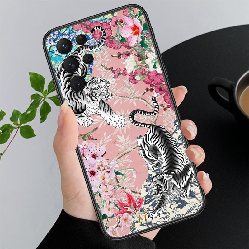 Чехол для телефона Samsung A55 A16 A56 A36 A35 A15 A53 A54 A33 A34 A25 A05S A52 A52S A14 A26 A71 Арт с тигром