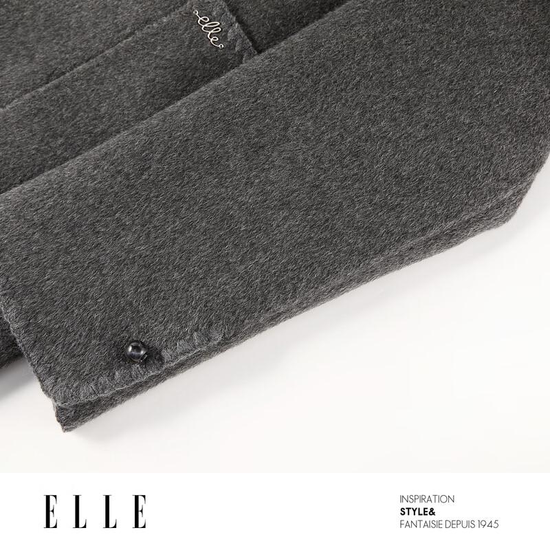ELLE Двустороннее пальто из 100% овечьей шерсти с комплектом жилета