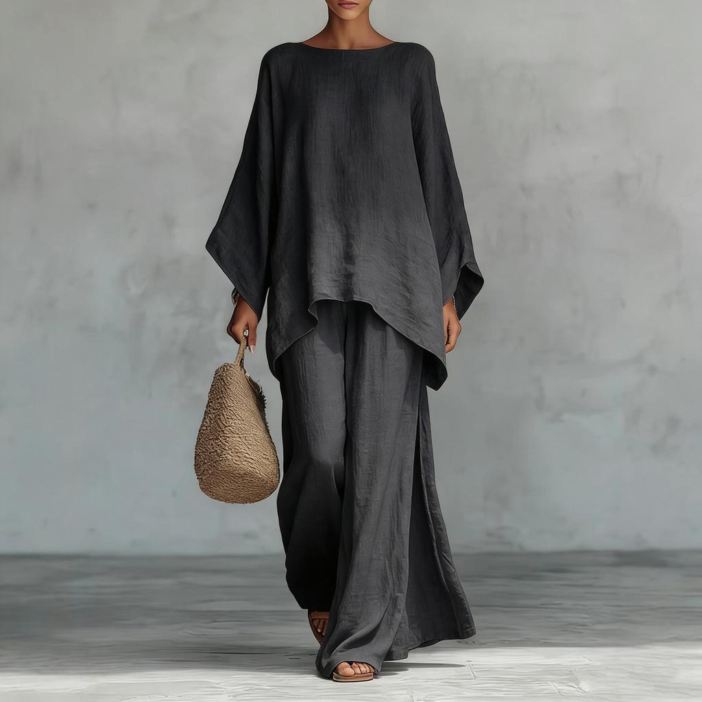 Женский модный повседневный летний костюм: рубашка с открытой грудью и завязками, длинный рукав - костюм с укороченными брюками