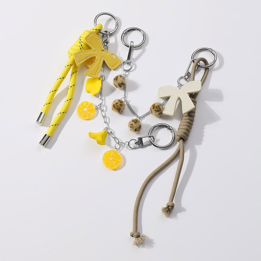 Милая цепочка для сумки с бантиком, эстетичные помпоны, кисточки, подвеска-шарм для сумки через плечо, рюкзака и кошелька для украшения