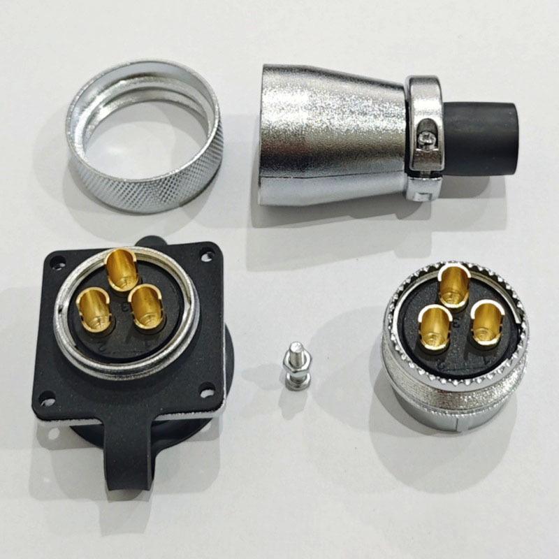 WS28 Reverse Mount Square Base Aviation Socket Connector, 26-Pin