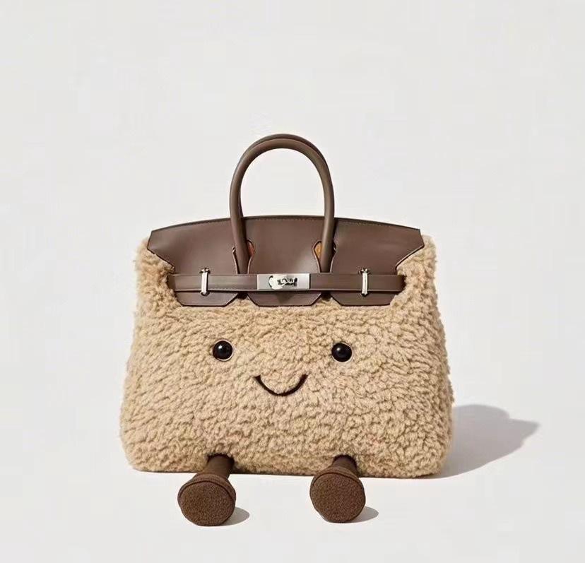 Jllycat Cute Fluffy Platinum Doll Crossbody Elf Handbag