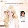Lace Front Wig: Women's White Gold, Natural Large Waves, Middle Part, Realistic Full Head Cover for Daily Wear