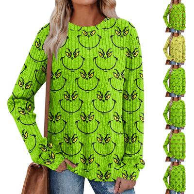 Женский принт Легкий Топ с круглым вырезом из матового хлопка