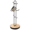 Black metal stand for cups and mugs RADKA 15.5x40 cm
