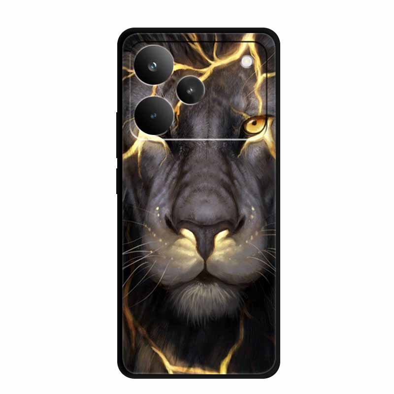 Чехол для Realme P4 Pro 5G P4Pro Мягкий ТПУ Силиконовая Задняя Крышка Для Realme P4 Pro Животные 6.8" Расписанный Волк Лев Чехол-Мешок