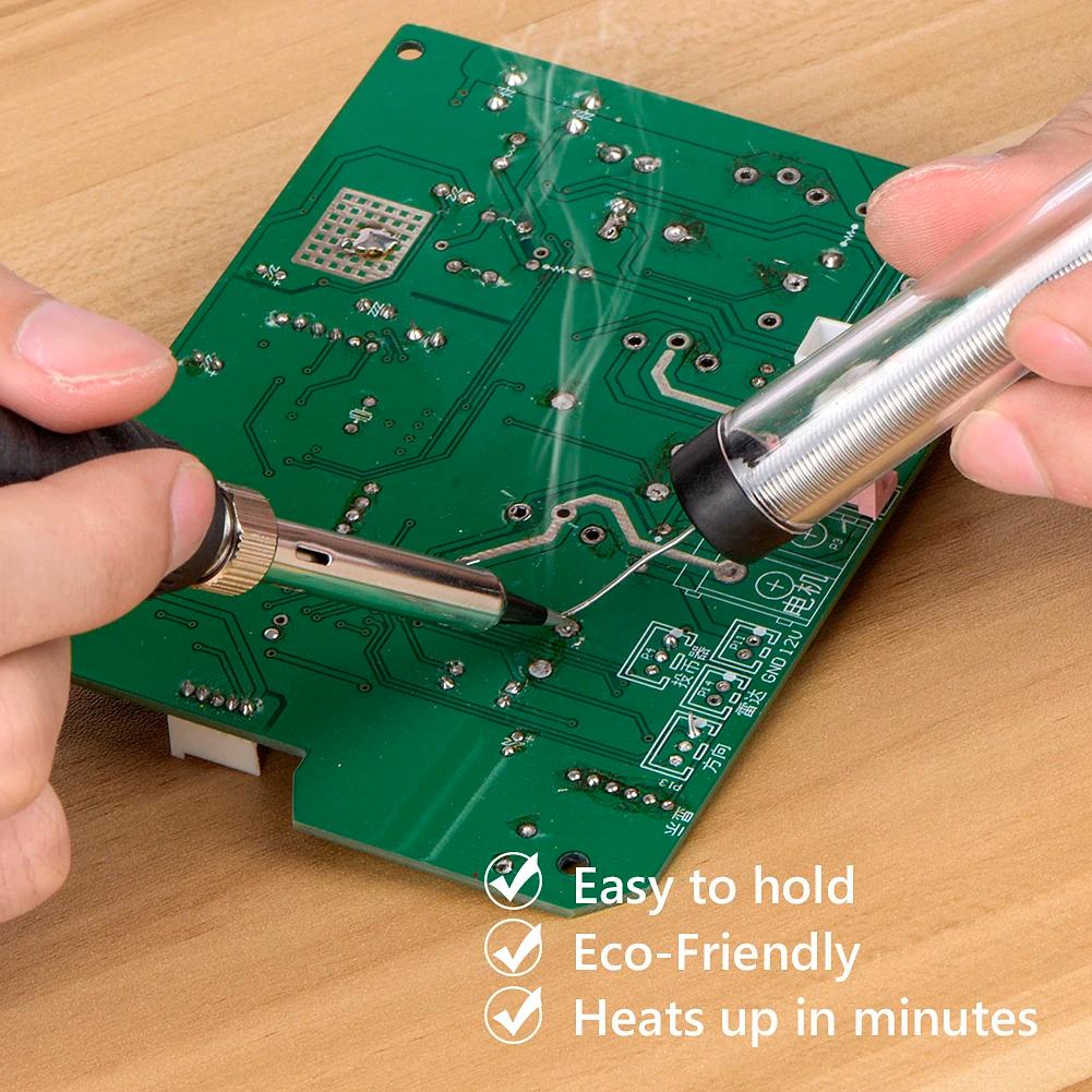 JCD 80W Электрический паяльник Комплект с регулируемой температурой 220 В Насос для удаления припоя Набор сварочных инструментов ЖК-дисплей