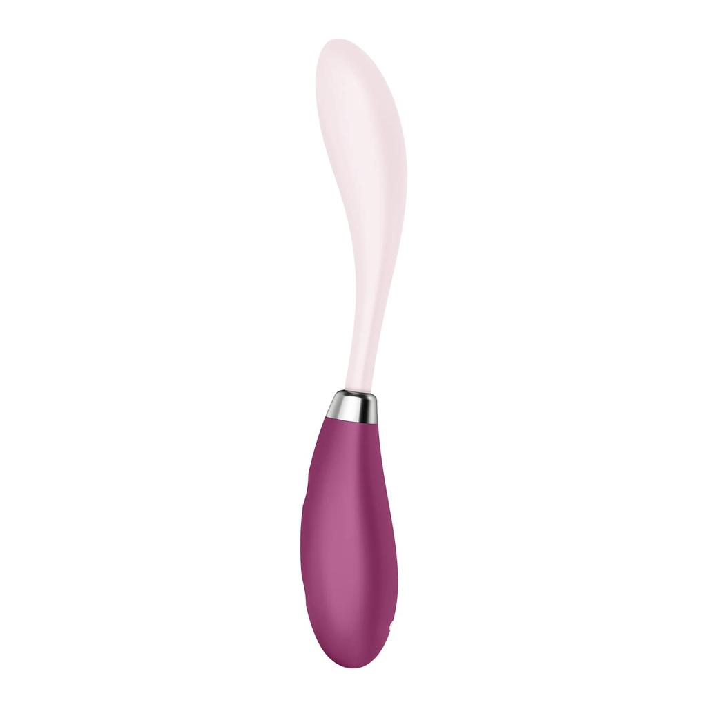 Satisfyer Flex 3 Berry Flexible Vibrator Bendable Slim G Spot Clitoris Simultaneous Stimulation Flexible Flexible Clitoral Orgasm Medium Orgasm Two
