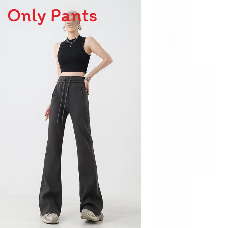Womens High Waist Relaxed Cotton Casual Pants With Pockets For Spring Autumn Wear