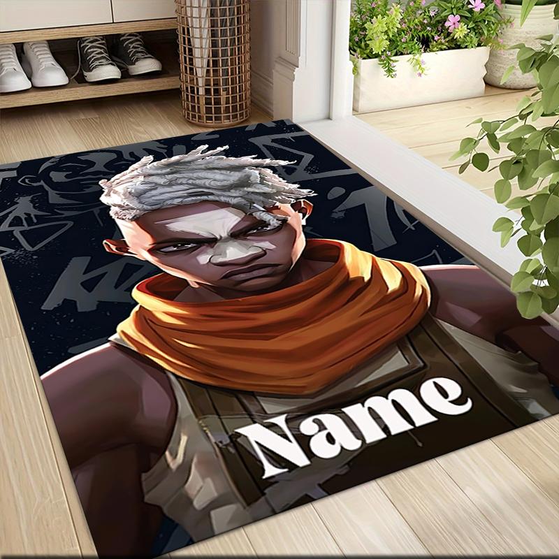 Custom Name Sniper Skull Artwork Carpet Rug Customizable Soft Washable Anti-Slip Home Living Room Sofa Mats Personalized Rug. 0909163