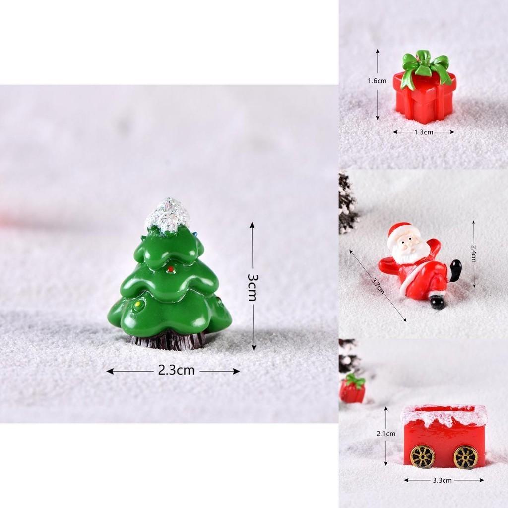Очаровательные мини-елочные игрушки с полимерными фигурками Санты и снеговика, микро-пейзажи