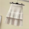 Женская юбка: Весенне-осенняя плиссированная юбка с высокой талией, короткая трикотажная юбка, цельная мини-юбка