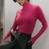 GMXIA Женская нижняя рубашка с полувысоким воротником, осенне-зимний новый темпераментный и элегантный тонкий теплый внутренний джемпер с длинными рукавами