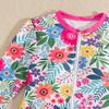 2025 New Long Sleeve Printed Bikini for Girls - European & American Style Swimwear, Ideal for Seaside Vacations
