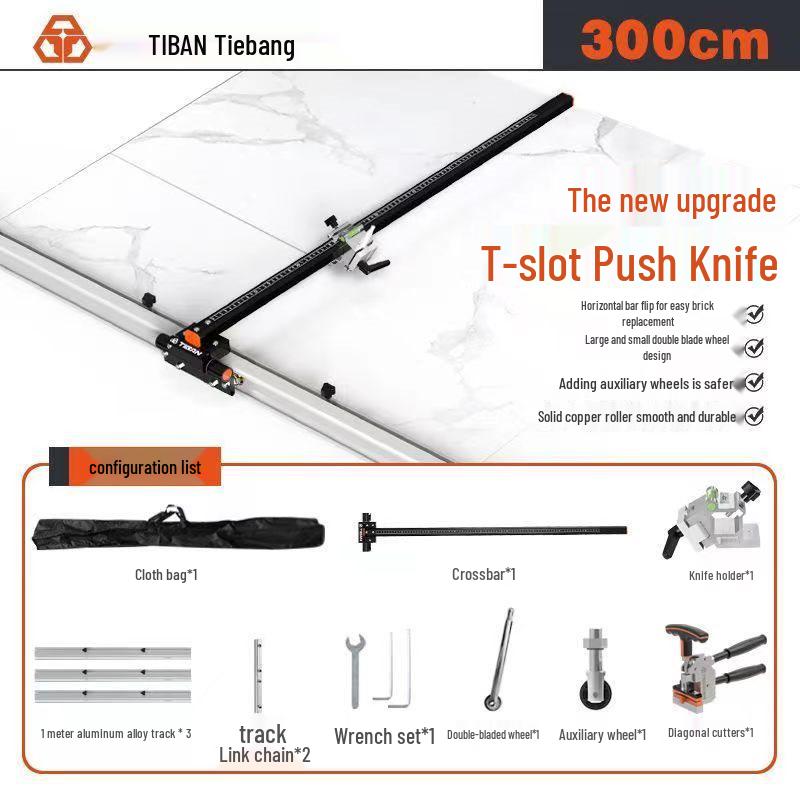 Tiebang High Precision Manual T-Slot Track Cutter for Floor, Ceramic, and Rock Slab Tiles