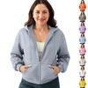 Women's Off Shoulder Zipper Hoodie Sweatshirt  Fashion Clothing Casual Jacket