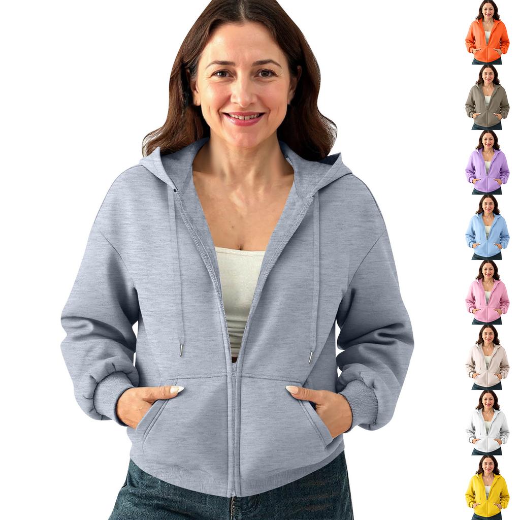 Women's Off Shoulder Zipper Hoodie Sweatshirt  Fashion Clothing Casual Jacket