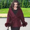 Woolen Short Coat Loose Lapel Long Sleeve Jacket Autumn Winter Chic Cardigan