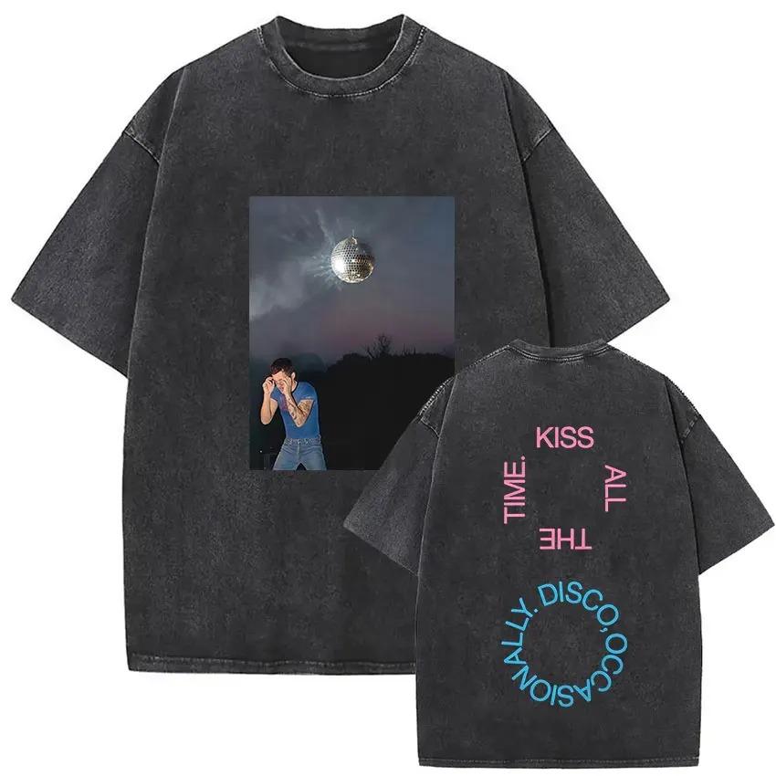 Hot Sale Harry Styles Graphic Print Tshirt Men Women Loose Casual Vintage Washed Cotton Summer New Tee Oversized Streetwear Top