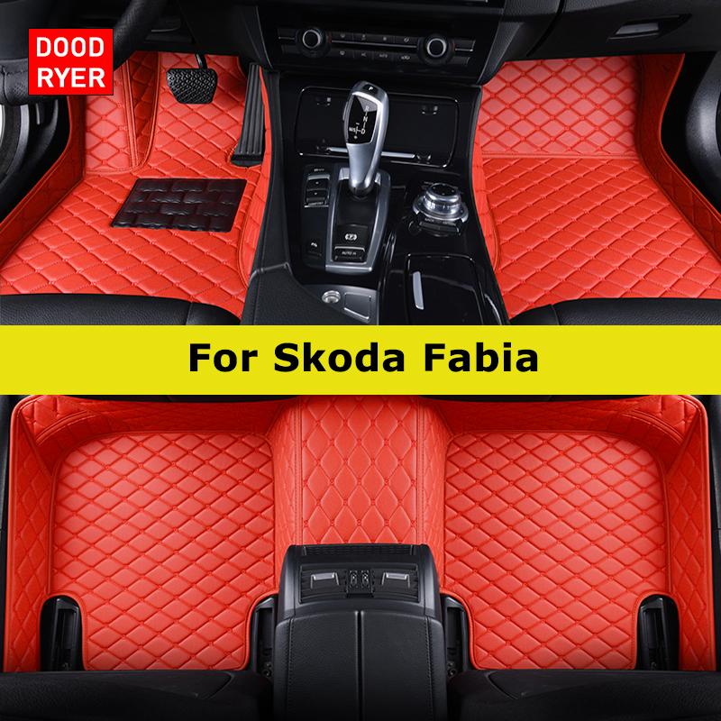 DOODRYER Custom Car Floor Mats For Skoda Fabia Auto Carpets Foot Coche Accessorie