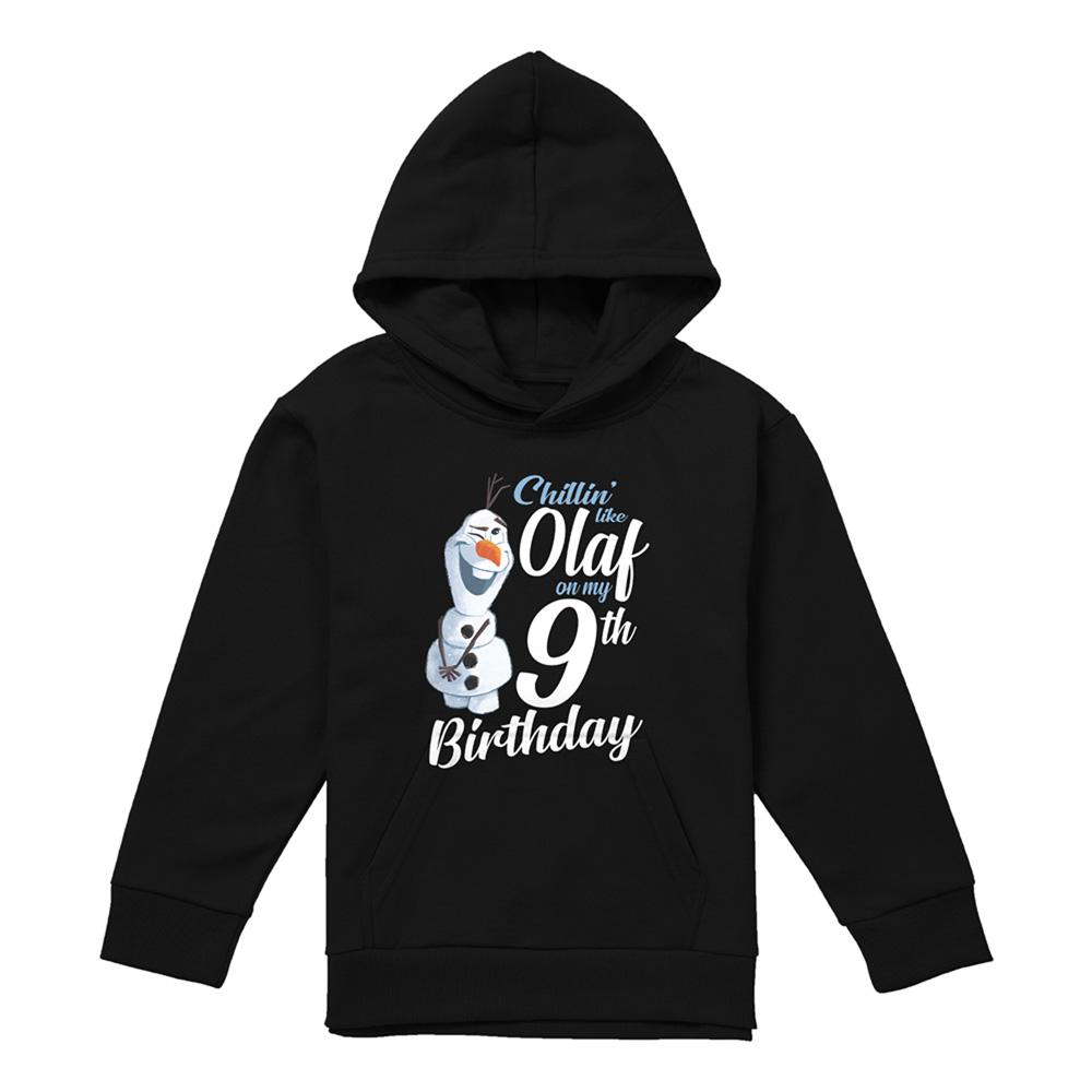 Frozen Childrens/Kids Chillin Like Olaf 9th Birthday Pullover Hoodie