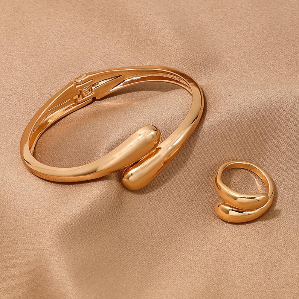 2/3Pcs Punk Open Cuff Bangle Adjustable Rings Party Grunge Jewelry Set  Jewelry Gifts