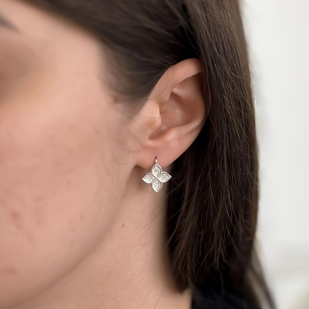 Серебряные серьги с фианитами (2142546)