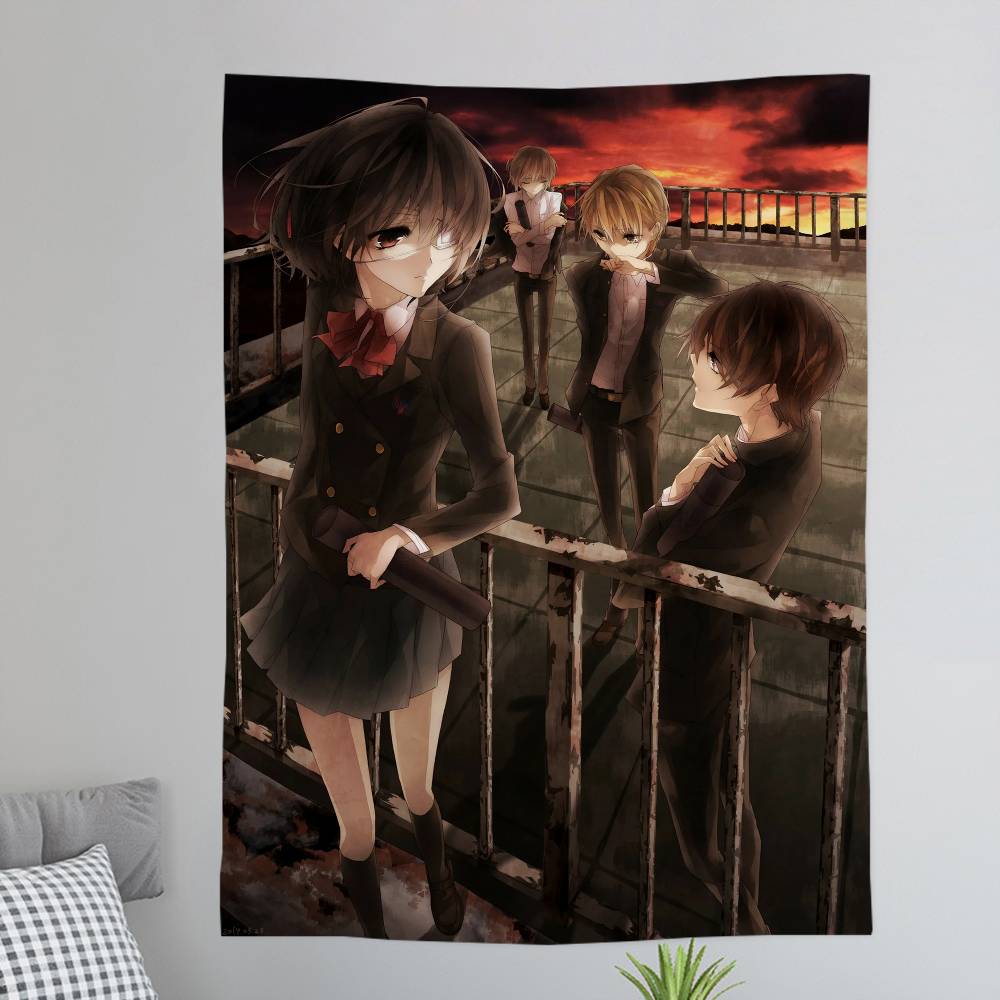 Horror Anime Another Anime Tapestry Hippie Flower Wall Carpets Dorm Decor Cheap Hippie Wall Hanging