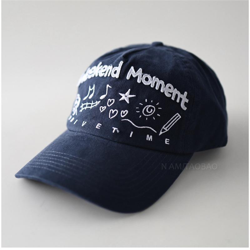 Хлопковая унисекс бейсболка 'Weekend Moment' с вышивкой букв, повседневная, без структуры, папина кепка для женщин