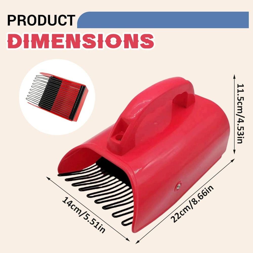 Hand-Held Berry Harvester Ergonomic Handle Berry Picking Rake Blueberry Shovel Garden Picking